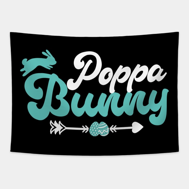 Poppa Bunny Matching Family Happy Easter Day Rabbit Egg Tapestry by BramCrye