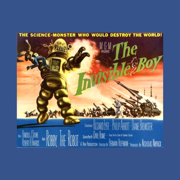 Classic Science Fiction Movie Poster - The Invisible Boy by Starbase79