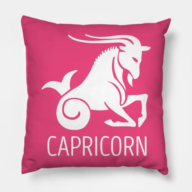 Astrological Zodiac Tee Shirts - Capricorn the Sea Goat Pillow by Nonstop Shirts