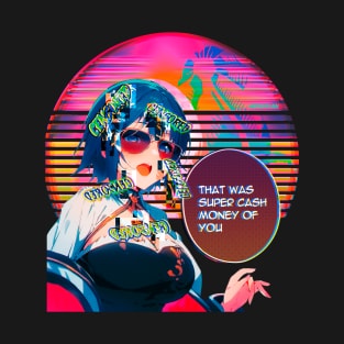 Censorship – Synthwave Aesthetics Cash Money Hentai Meme LEWD EDITION T-Shirt