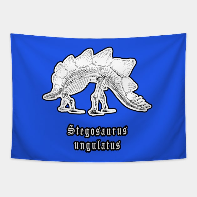 🦖 Fossil Skeleton of a Stegosaurus ungulatus Dinosaur Tapestry by Pixoplanet