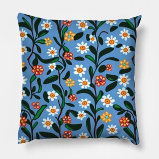 Minimalist Cute Daisies Pattern Pillow