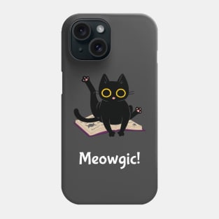 Cute cat doing magic Phone Case