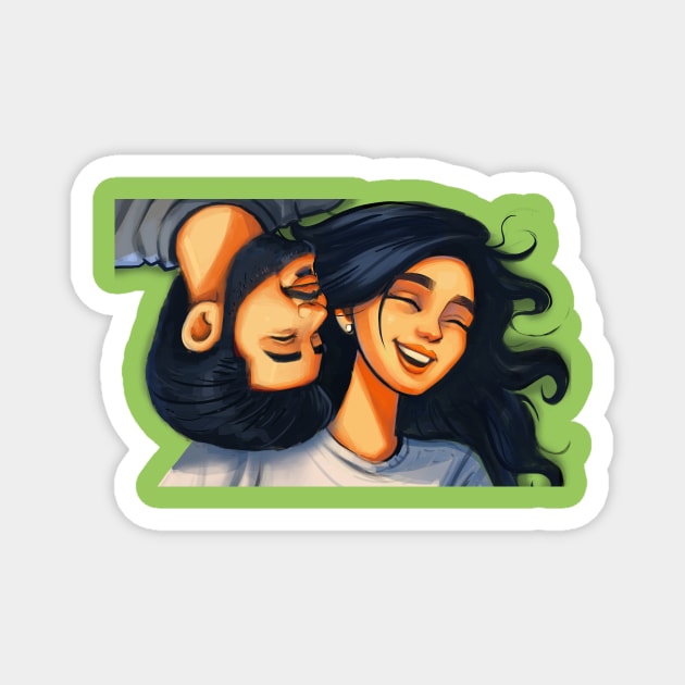 Happy Couple Magnet by robinartfx