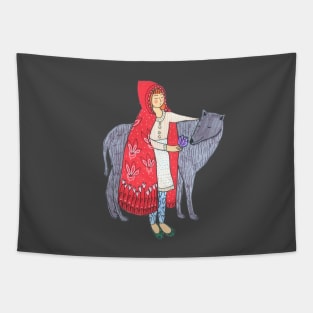 Little Red Riding Hood Alternate Ending Tapestry