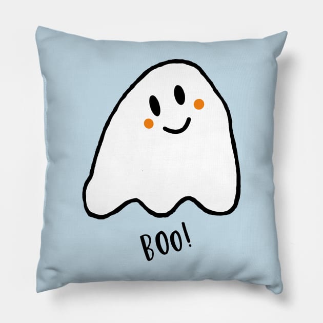 Boo! Halloween Ghost Costume Pillow by Anke Wonder 