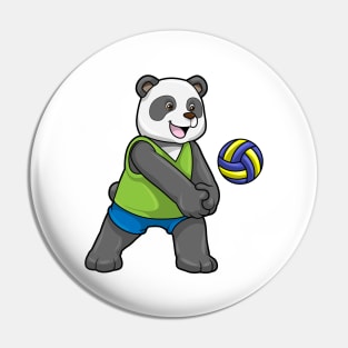 Panda at Sports with Volleyball Pin