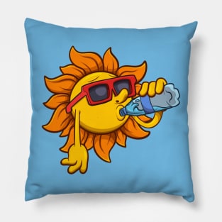 Cool Sun Character Drinking Water Pillow