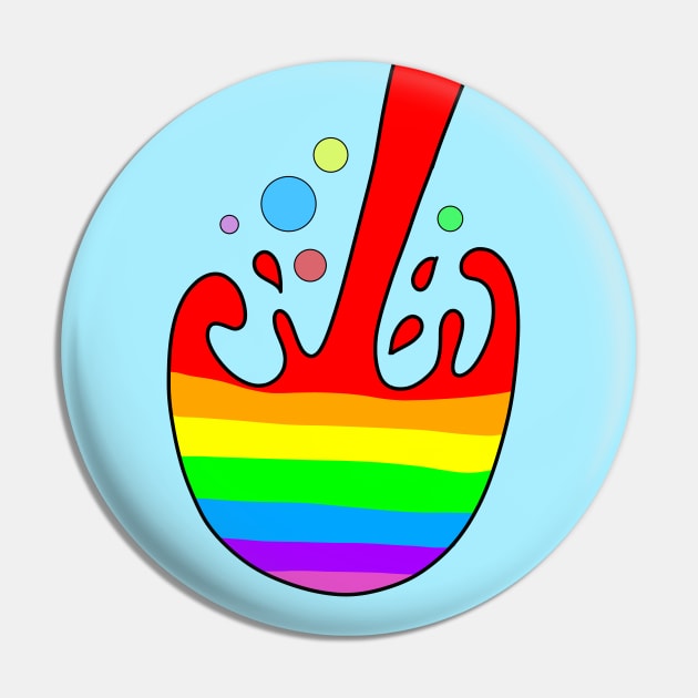 Rainbow splash Pin by MelanieJeyakkumar