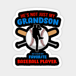 My Grandson Is My Favorite Baseball Player Magnet