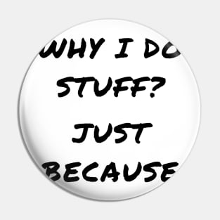 Why i do stuff? Just because Pin