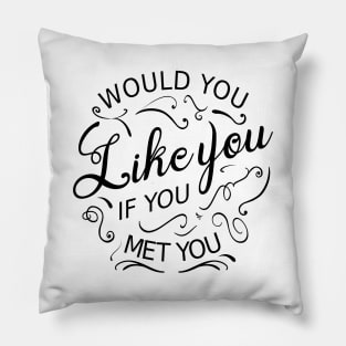 Would you like you if you met you, Nice Person Pillow