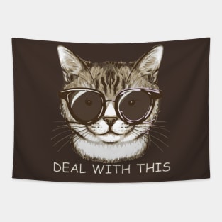 Feline Chic: Dare to Deal With This! Tapestry