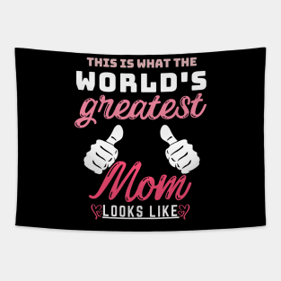 Best Mom Best Mother-This is what the world's greatest mom looks like-woman Tapestry