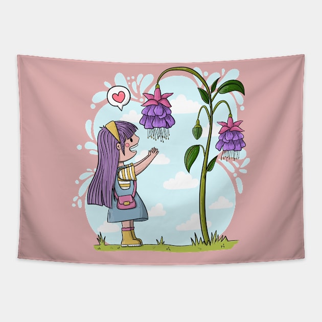 Flower Girl Tapestry by Nightly Crafter