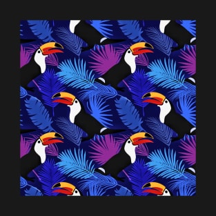 Tropical Bright Pattern with Toucans T-Shirt