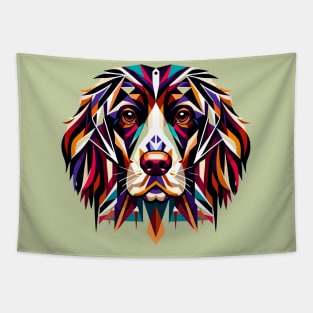 English Springer Spaniel: Geometric Color Splendor Tapestry