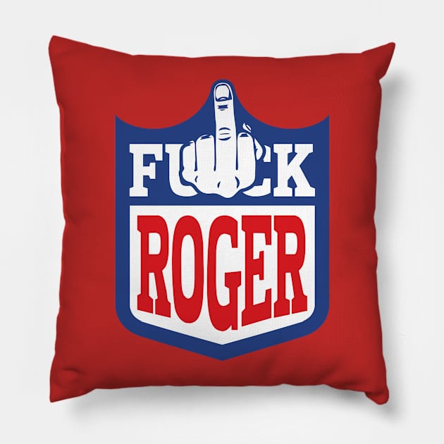 FCUK ROGER Pillow by unsportsmanlikeconductco