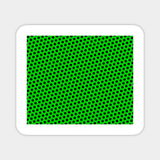 Pattern hexagonal green on black background Magnet