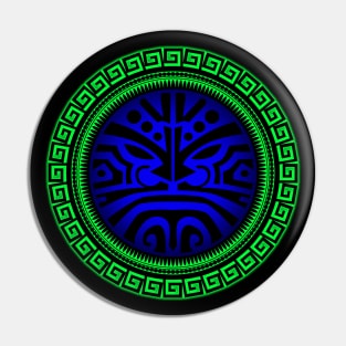 POLYNESIAN MASK 5C Pin