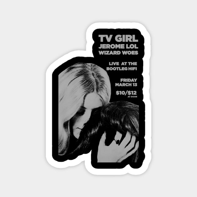 tv girl Magnet by gibran hix