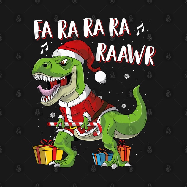 Fa Ra Ra Ra Ra Rawr Santa Dinosaur T Rex Funny Christmas by trendingoriginals