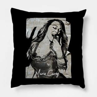 Mariah Carey Christmas Vintage Old Poster Pillow