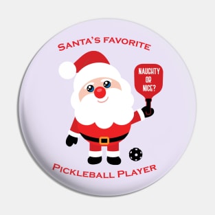 Santa's Favourite Pickleball Player Pin