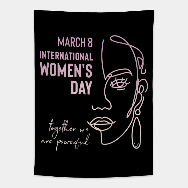 International Women's Day March 8 Women's History Month WOC Tapestry by Pine Hill Goods
