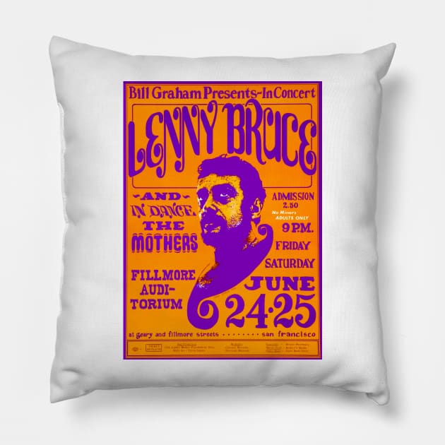 Lenny Bruce Live Poster Pillow by Scum & Villainy