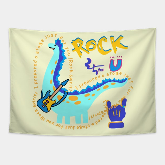 rock spirit, dinosaur Tapestry by zzzozzo