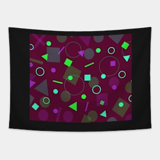 Colorful geometric shapes Pattern Tapestry