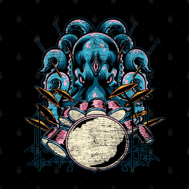 octopus music drummer by ShirtsShirtsndmoreShirts