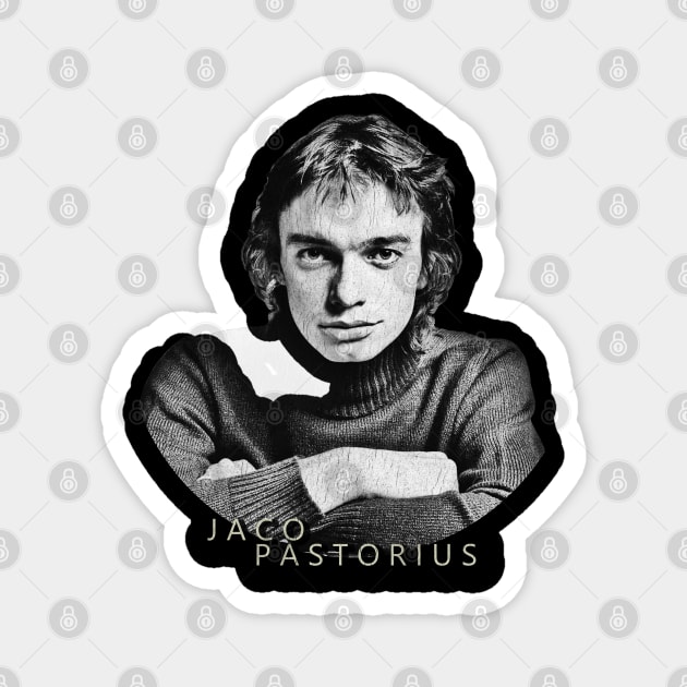 Retro Jaco Pastorius Magnet by MuraiKacerStore