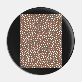 Brown Dalmatian Print Mask Pin