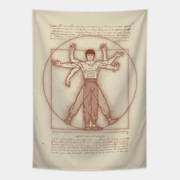 Vitruvian Dragon Tapestry by Getsousa