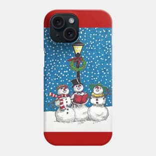 Caroling Snowmen Phone Case