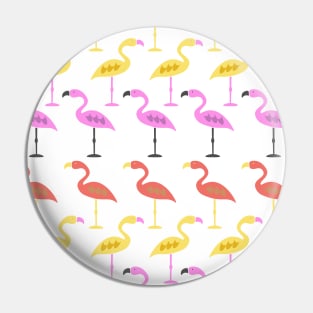 Happy flamingo pattern Pin