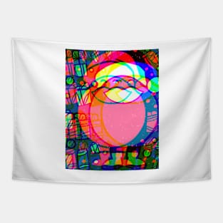 Psychedelic Trippy Xmas Santa with Gifts Tapestry