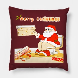 Santa On closet Merry christmas Pillow