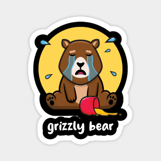 Grizzly Bear (on dark colors) Magnet