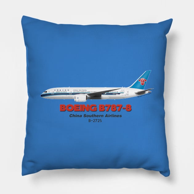 Boeing B787-8 - China Southern Airlines Pillow by TheArtofFlying