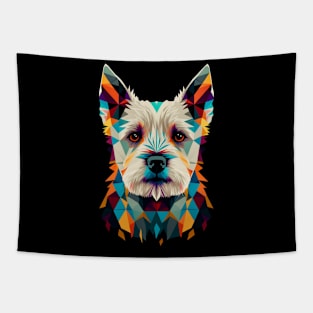 Low Poly Dog Tapestry