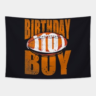 10th Birthday Boy 10 Years Old Football Lover Theme Party Tapestry