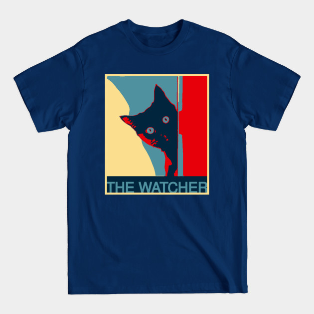 Discover Black Cat Retro Art Deco Style Poster Watcher - Black Cat - T-Shirt