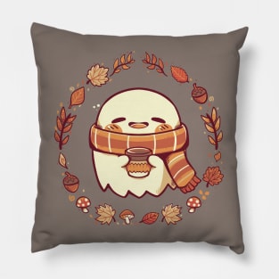 Ghostly Fall Vibes Pillow