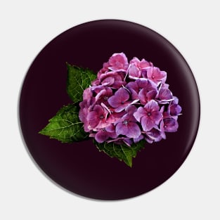 Hydrangeas - Maroon Hydrangea Pin