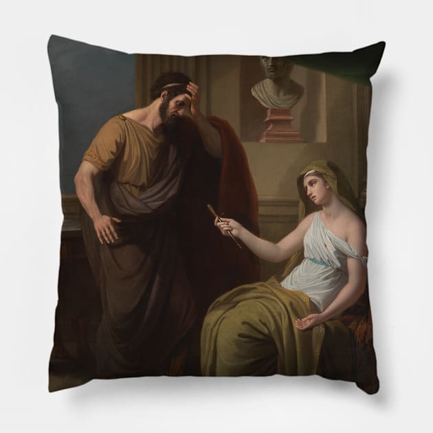 Paetus and Arria by Benjamin West Pillow by Classic Art Stall