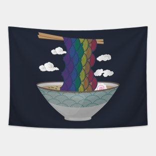 Japanese Rainbow Seigaiha Ramen Tapestry