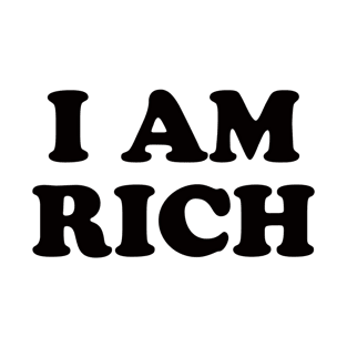 I am rich! White lie party design! T-Shirt